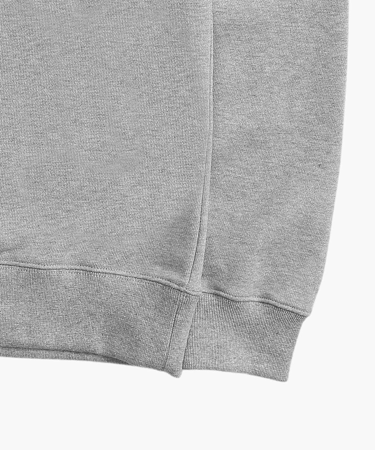 미나수(MENASOO) UNISEX HERITAGE EMBLEM MOCK-NECK SWEATSHIRT MELANGE