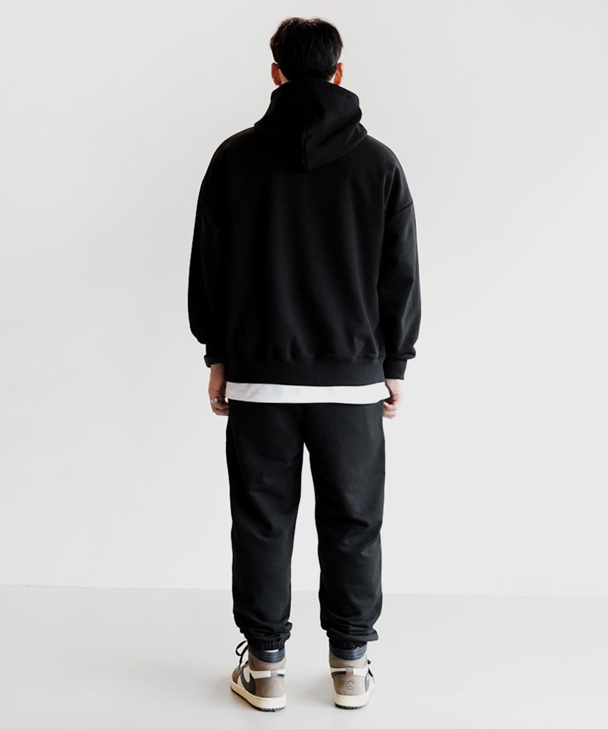 더마일(THEMILE) MILE GARMENTS SWEAT HOODIE [BLACK]