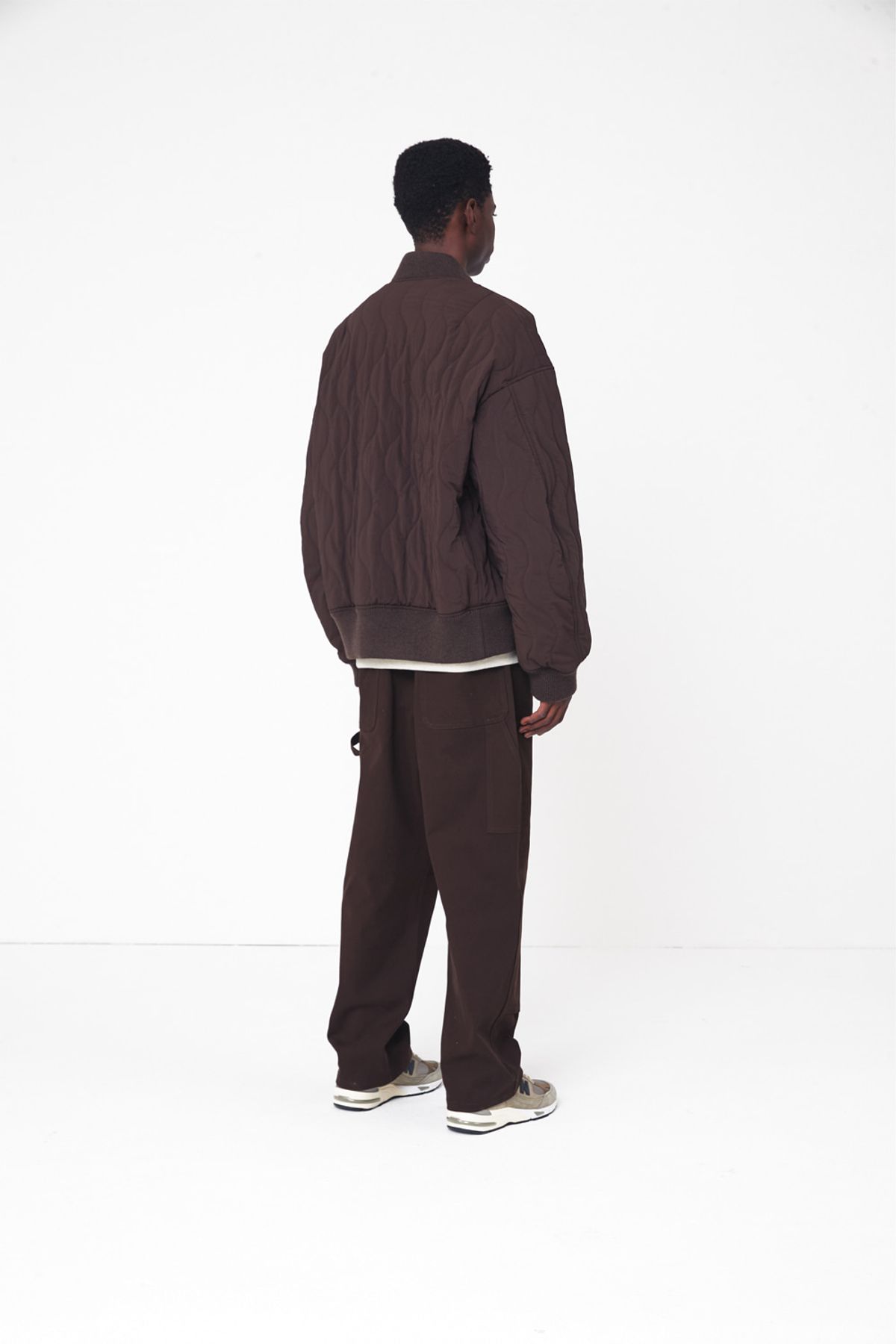 홀리선(HORLISUN) Airborne Nylon Padding Jacket Brown