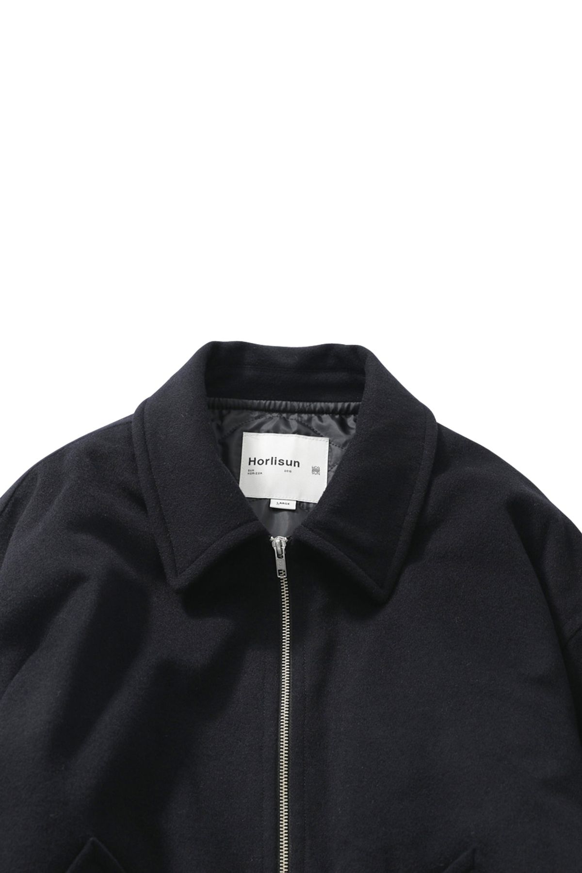 홀리선(HORLISUN) Mayor Wool Blouson Jacket Navy