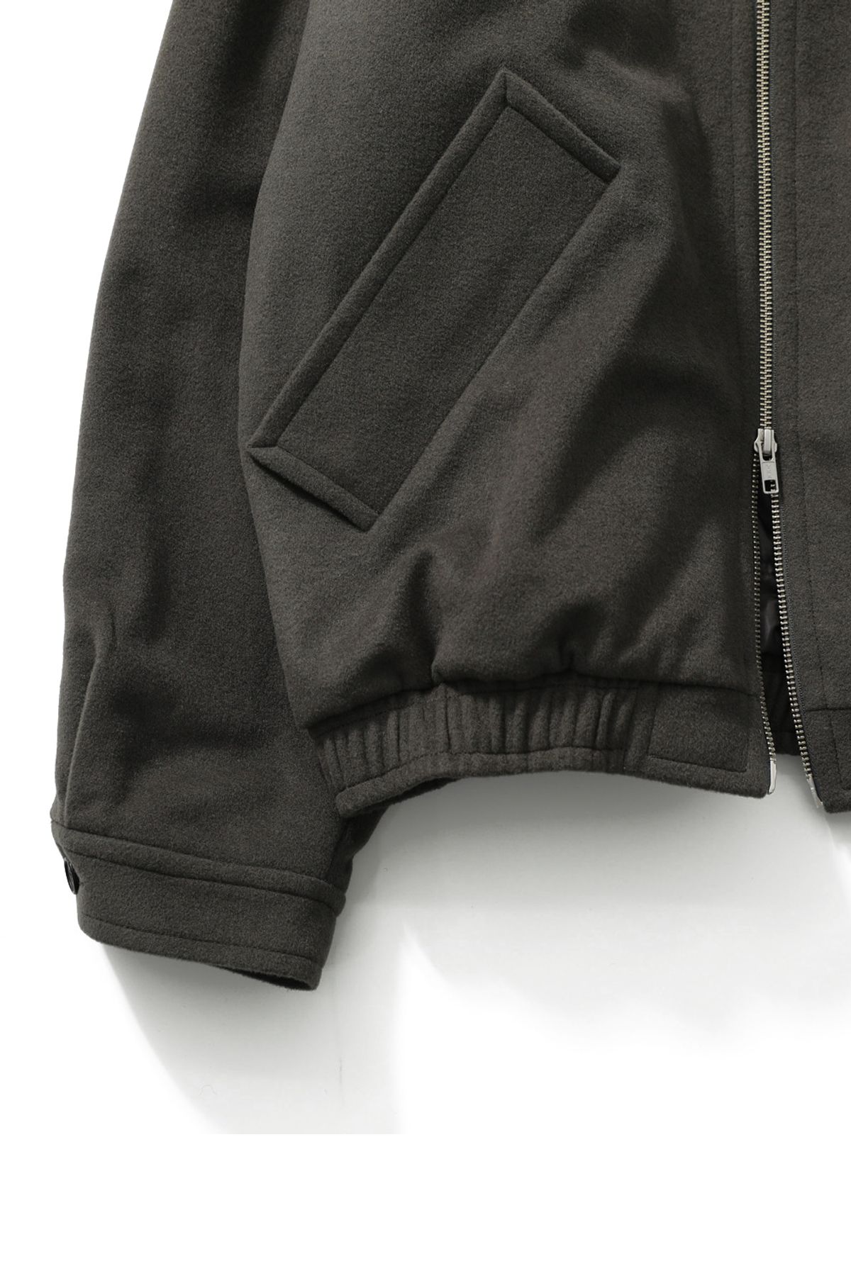 홀리선(HORLISUN) Mayor Wool Blouson Jacket Dark Gray