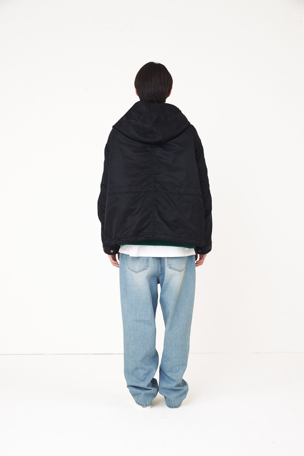 홀리선(HORLISUN) Atomic Nylon Hoodie Parka Black