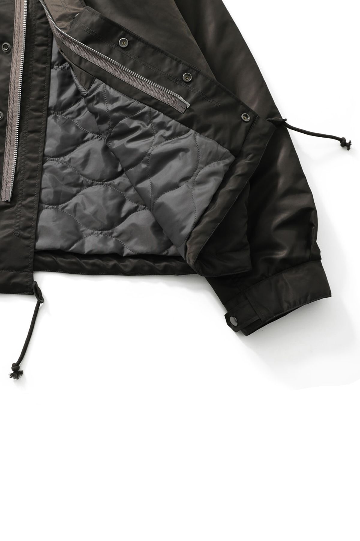 홀리선(HORLISUN) Atomic Nylon Hoodie Parka Khaki Brown