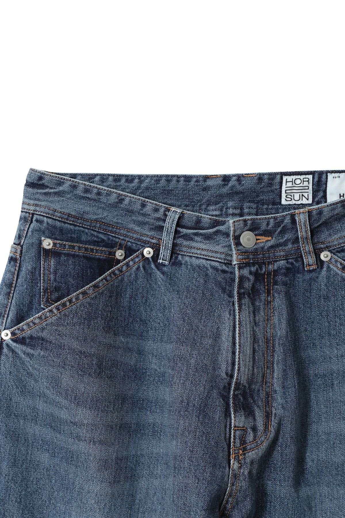 홀리선(HORLISUN) Blueborn Tapered 5 Pocket Denim Pants Normal Navy