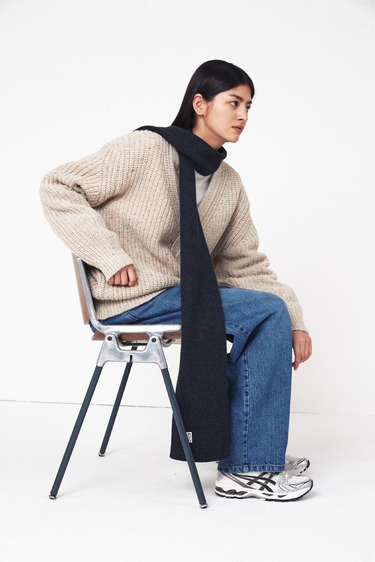 홀리선(HORLISUN) Blueborn Tapered 5 Pocket Denim Pants Normal Navy