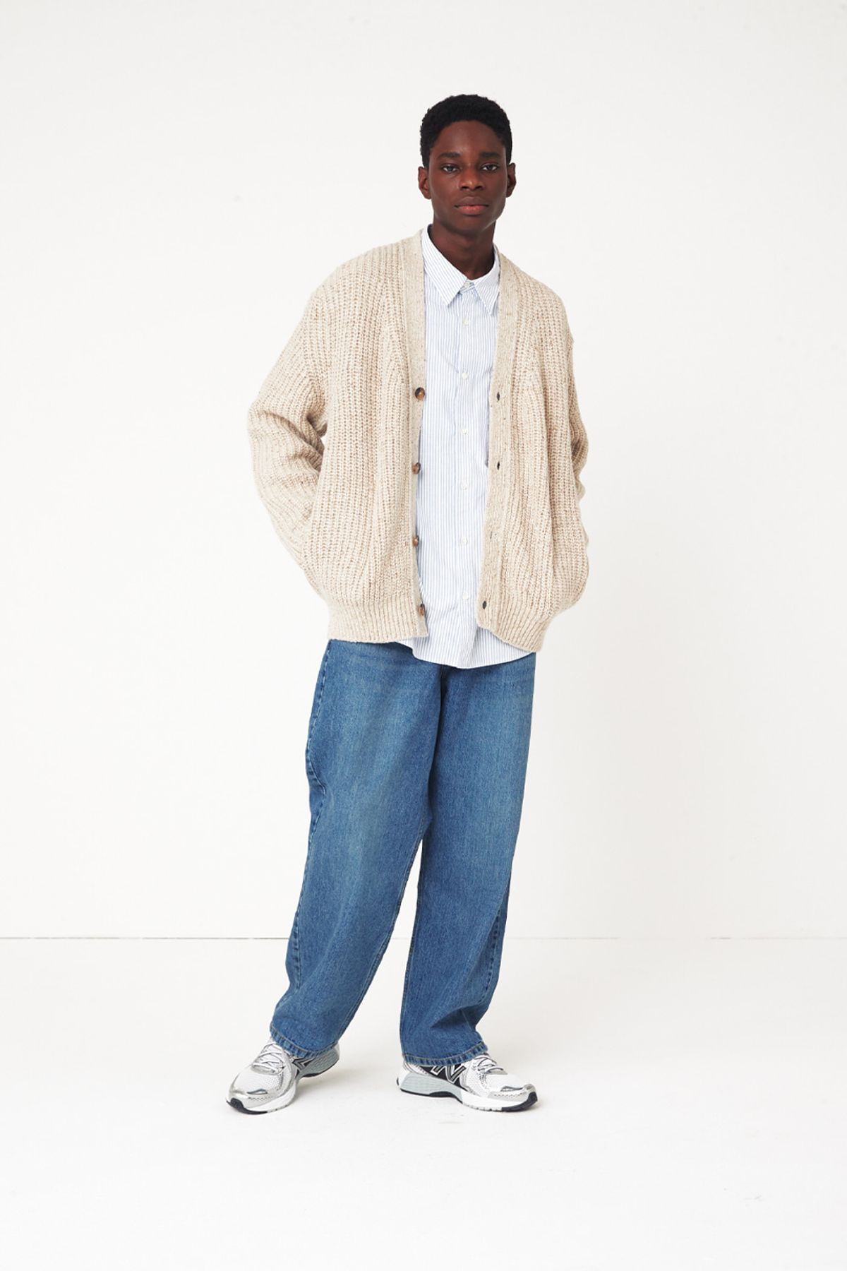 홀리선(HORLISUN) Blueborn Tapered 5 Pocket Denim Pants Normal Navy