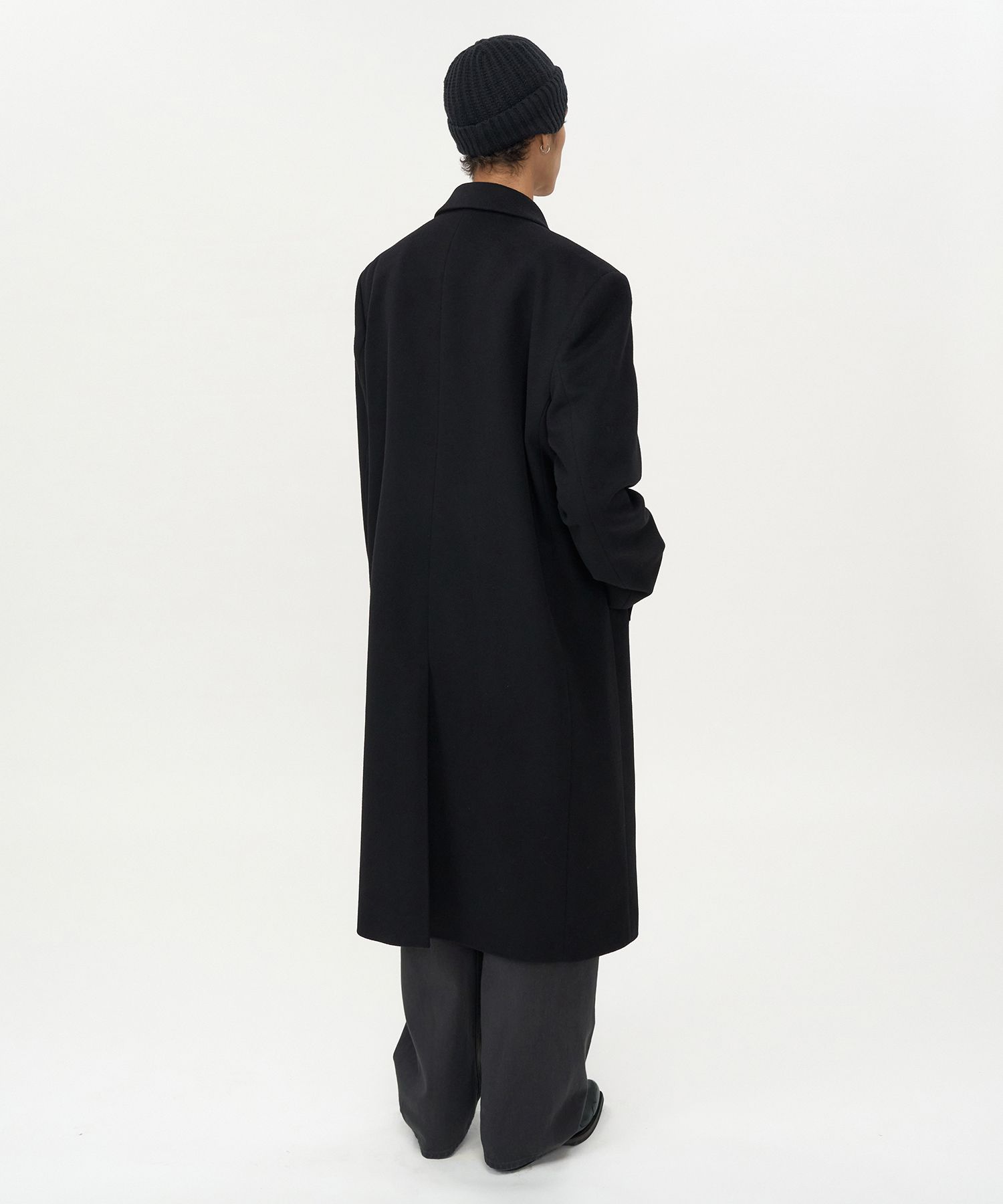 ジャケット・アウター INSILENCE cashmere peaked double coat MUSINSA | INSILENCE Mapel Cashmere Peaked Double Coat BLACK
