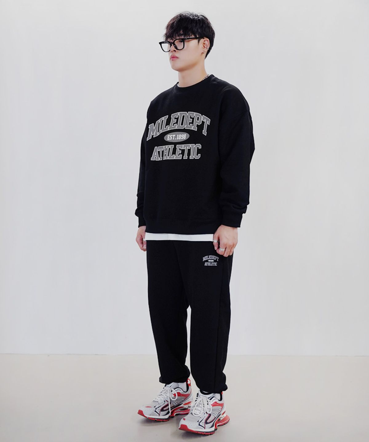 더마일(THEMILE) MILE DEPT  SWEAT MTM [BLACK]