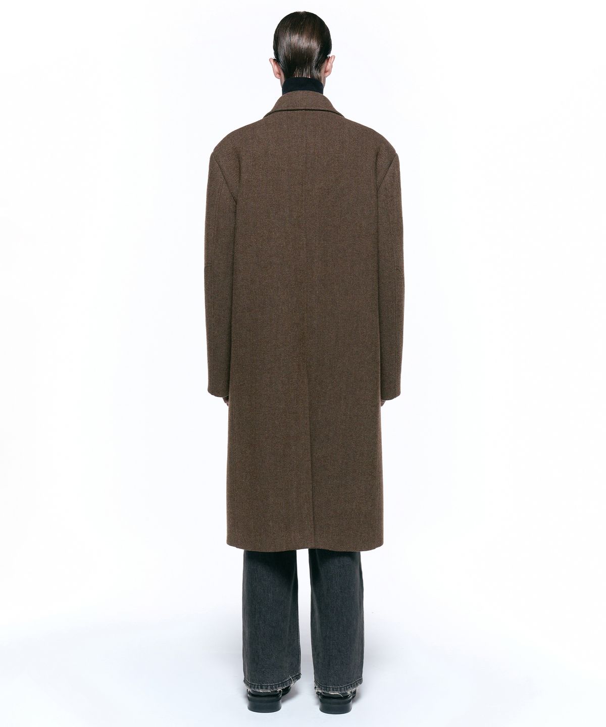 인사일런스(INSILENCE) 더블 포켓 오버사이즈 코트 BROWN