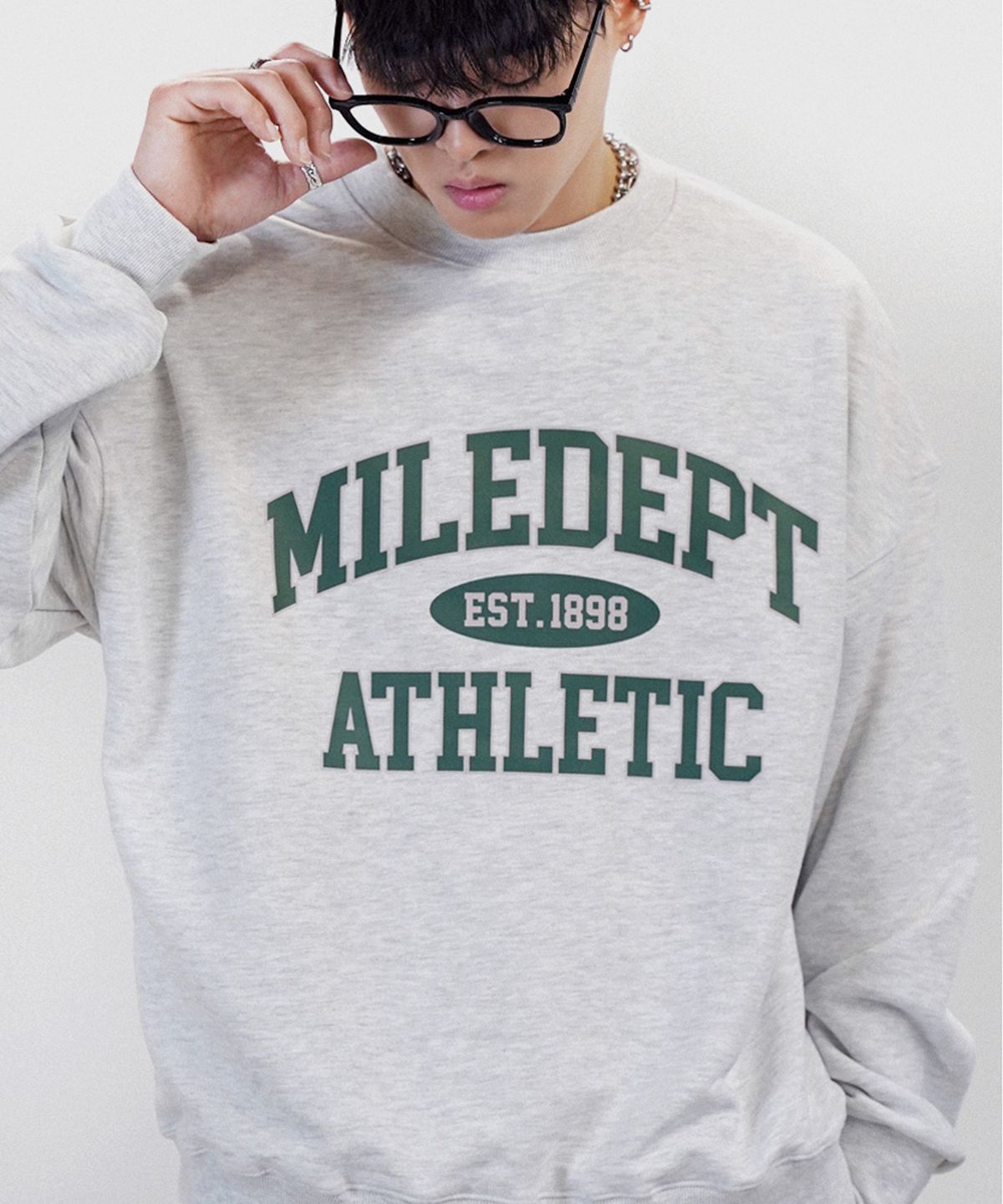 더마일(THEMILE) MILE DEPT  SWEAT MTM [OATMEAL]