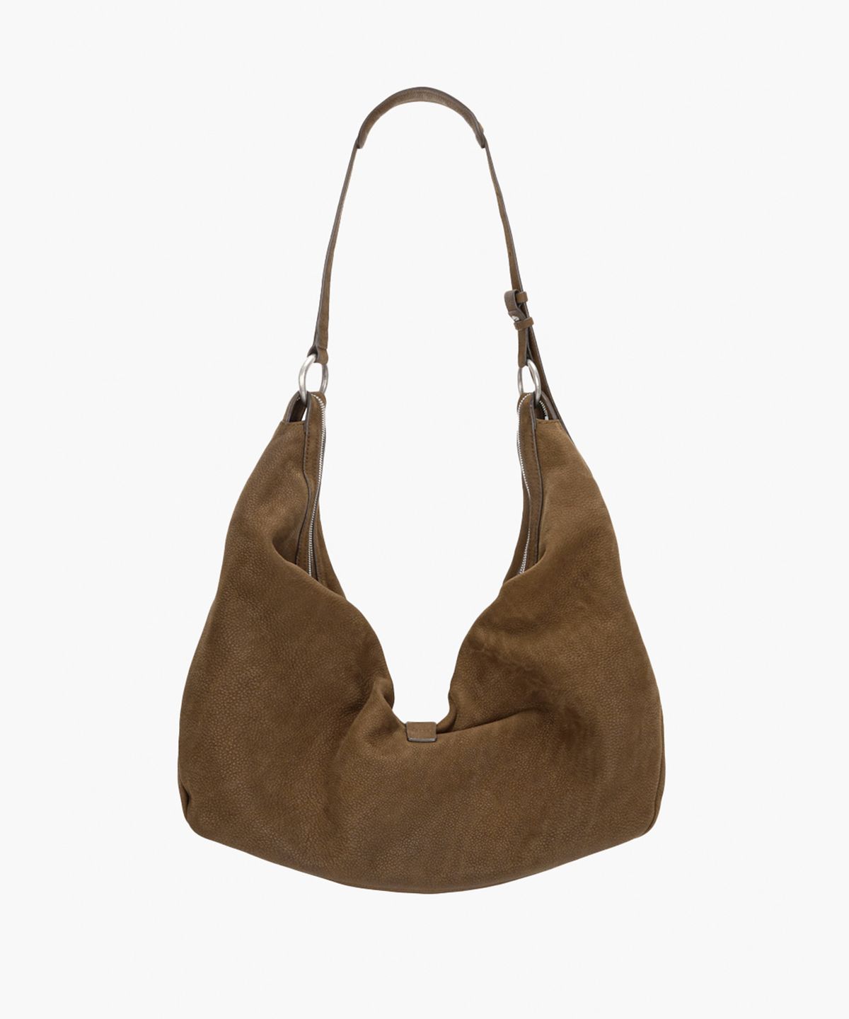 마지셔우드(MARGESHERWOOD) BELTED HOBO_chestnut nubuck