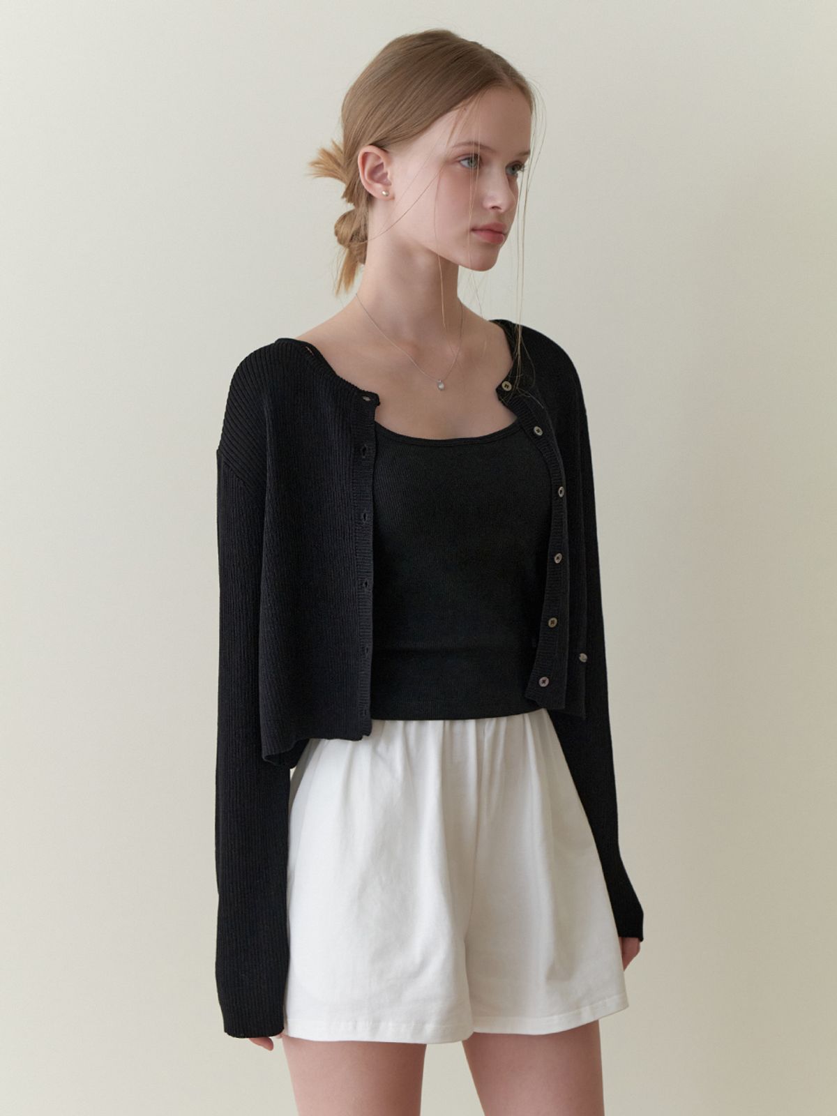 리엘(RE L) [11th] Mor sleeveless (black)