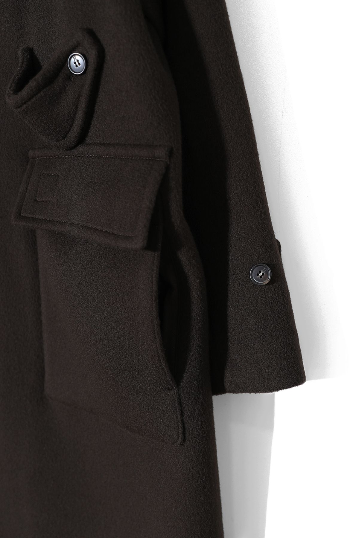 홀리선(HORLISUN) Winterport Wool Coat Dark Brown
