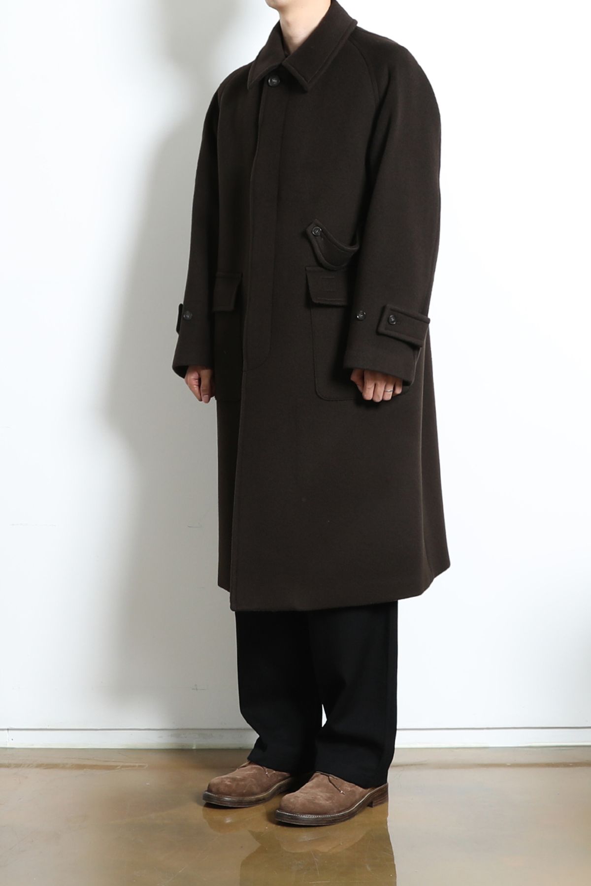 홀리선(HORLISUN) Winterport Wool Coat Dark Brown