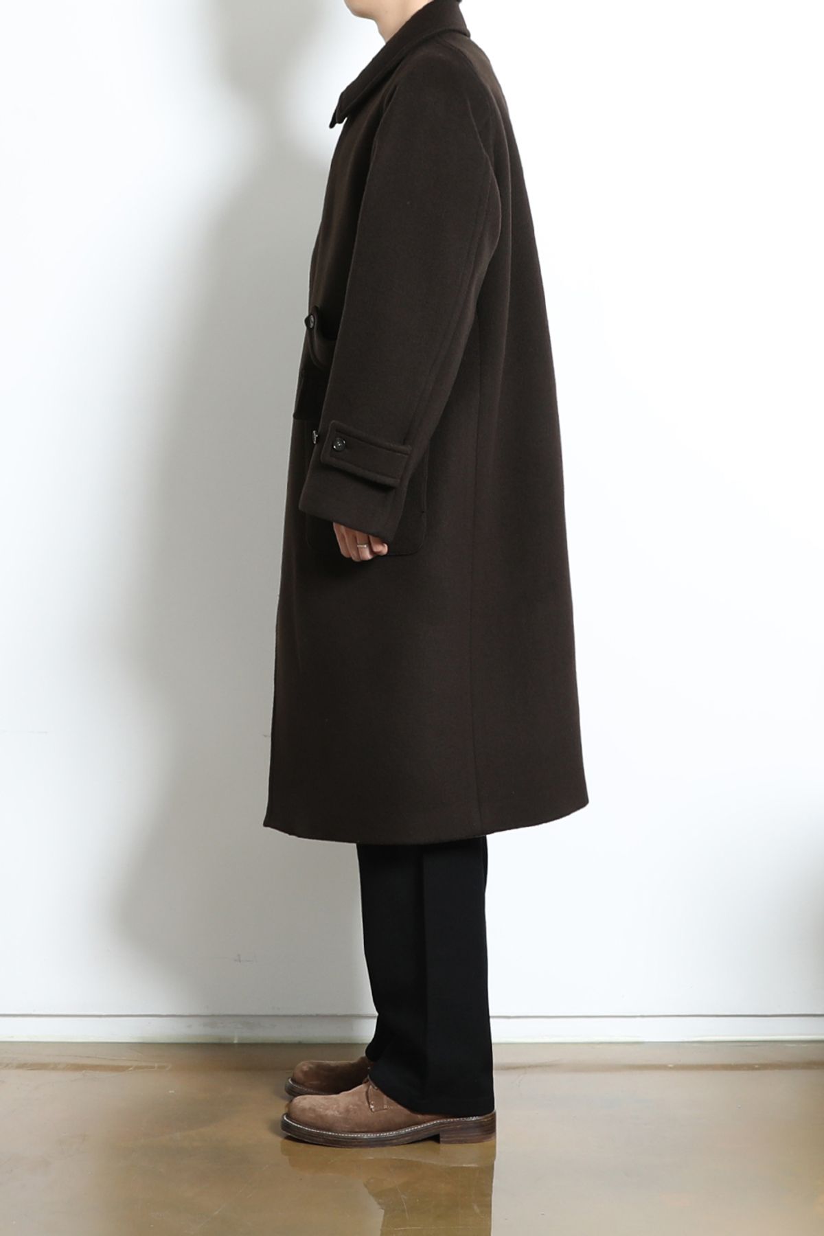 홀리선(HORLISUN) Winterport Wool Coat Dark Brown
