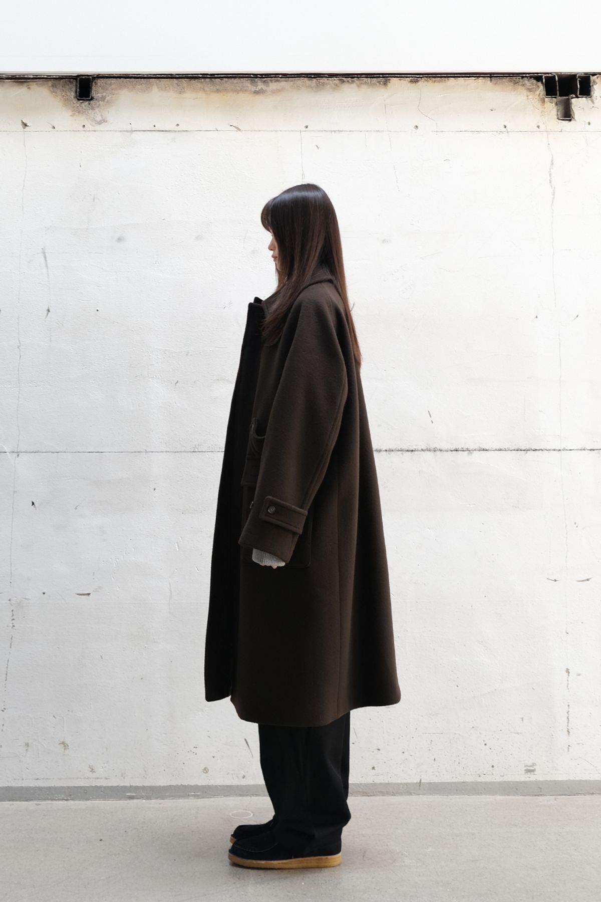홀리선(HORLISUN) Winterport Wool Coat Dark Brown