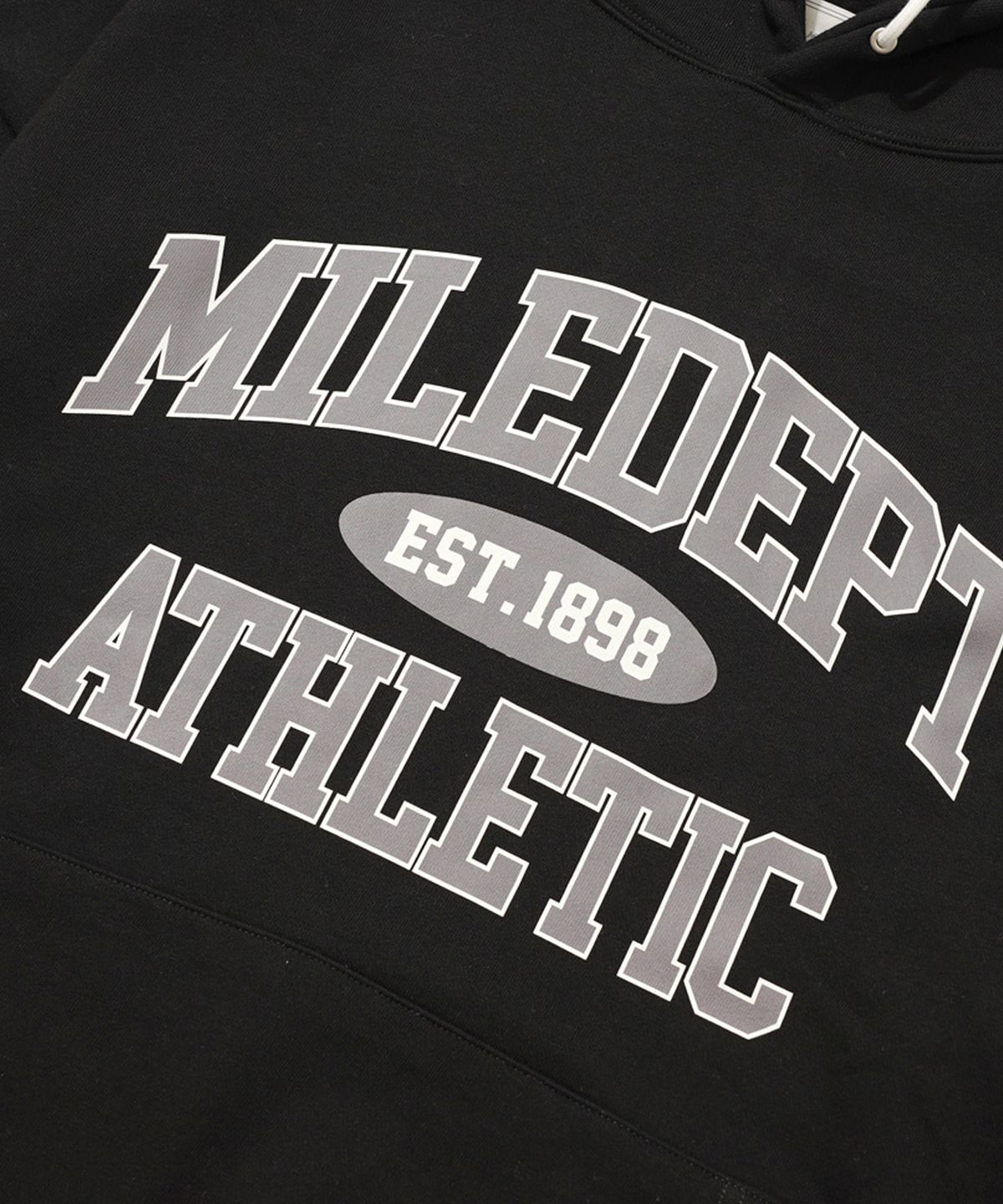 더마일(THEMILE) MILE DEPT SWEAT HOODIE [BLACK]