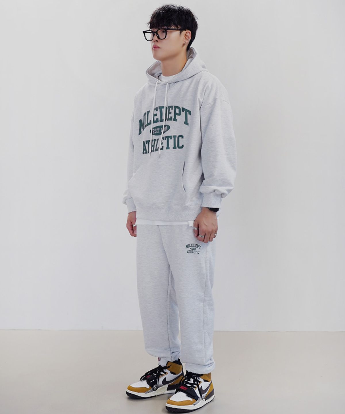 더마일(THEMILE) MILE DEPT SWEAT HOODIE [OATMEAL]