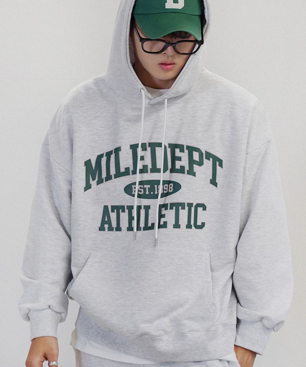 더마일(THEMILE) MILE DEPT SWEAT HOODIE [OATMEAL]