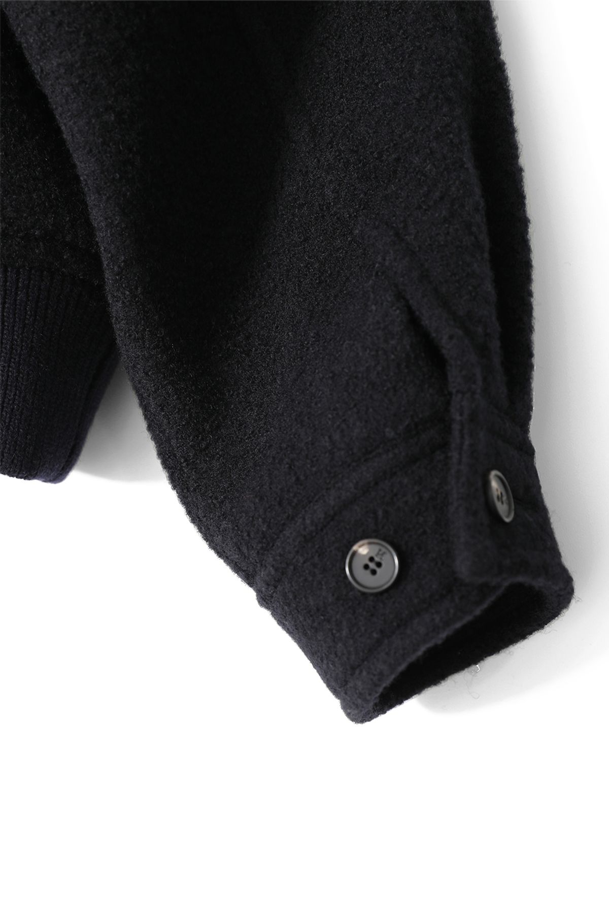 홀리선(HORLISUN) Visitor Wool Boucle Harrington Jacket Navy