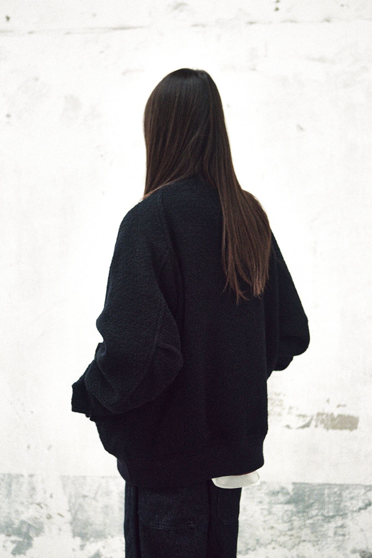 홀리선(HORLISUN) Visitor Wool Boucle Harrington Jacket Navy