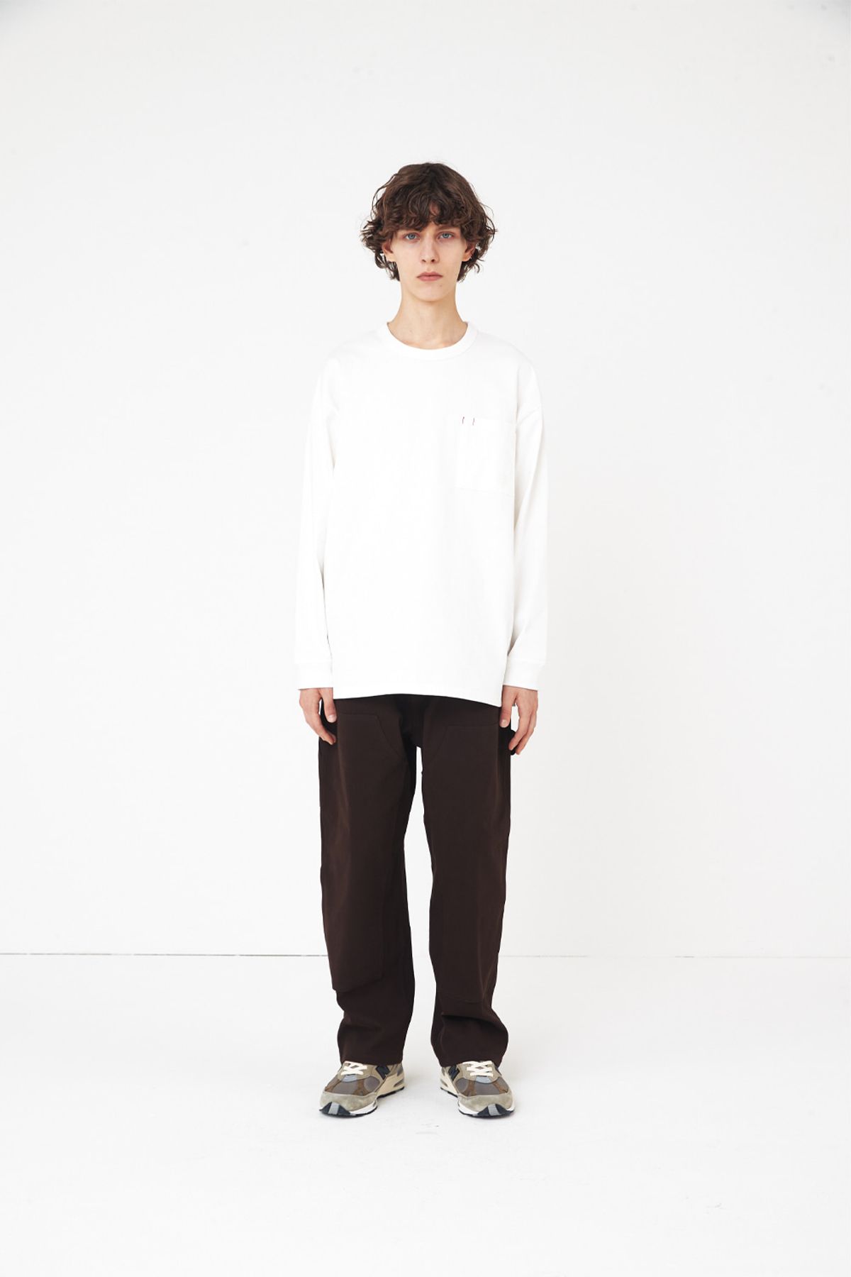 홀리선(HORLISUN) Veneer Carpenter moleskin Pants Brown
