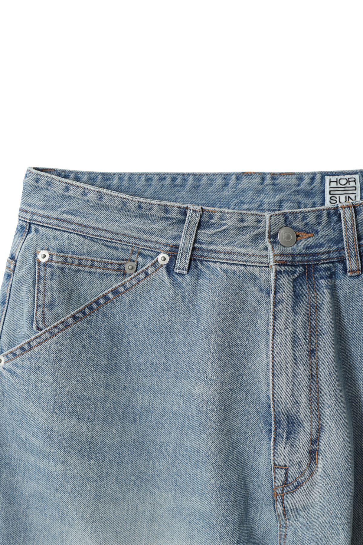 홀리선(HORLISUN) Blueborn Tapered 5 Pocket Denim Pants Light Blue