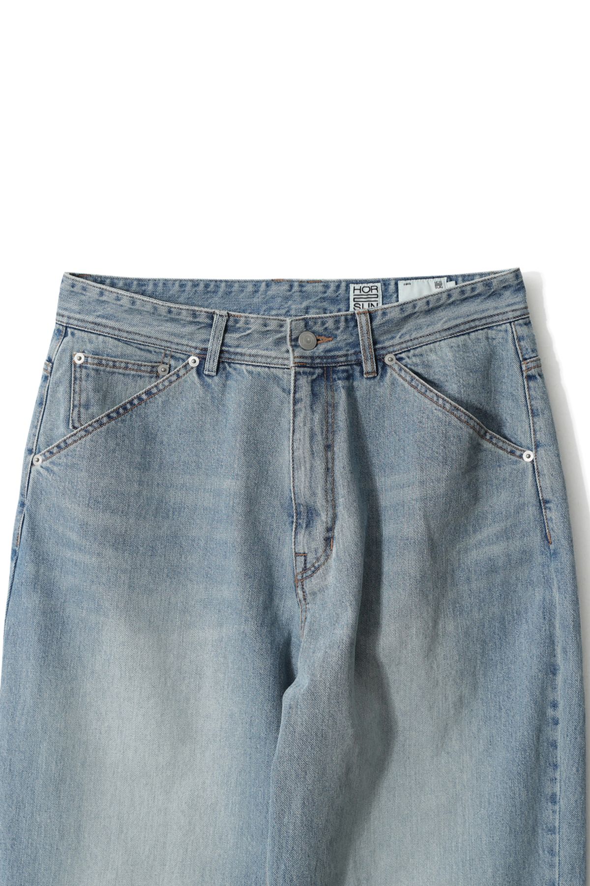 홀리선(HORLISUN) Blueborn Tapered 5 Pocket Denim Pants Light Blue