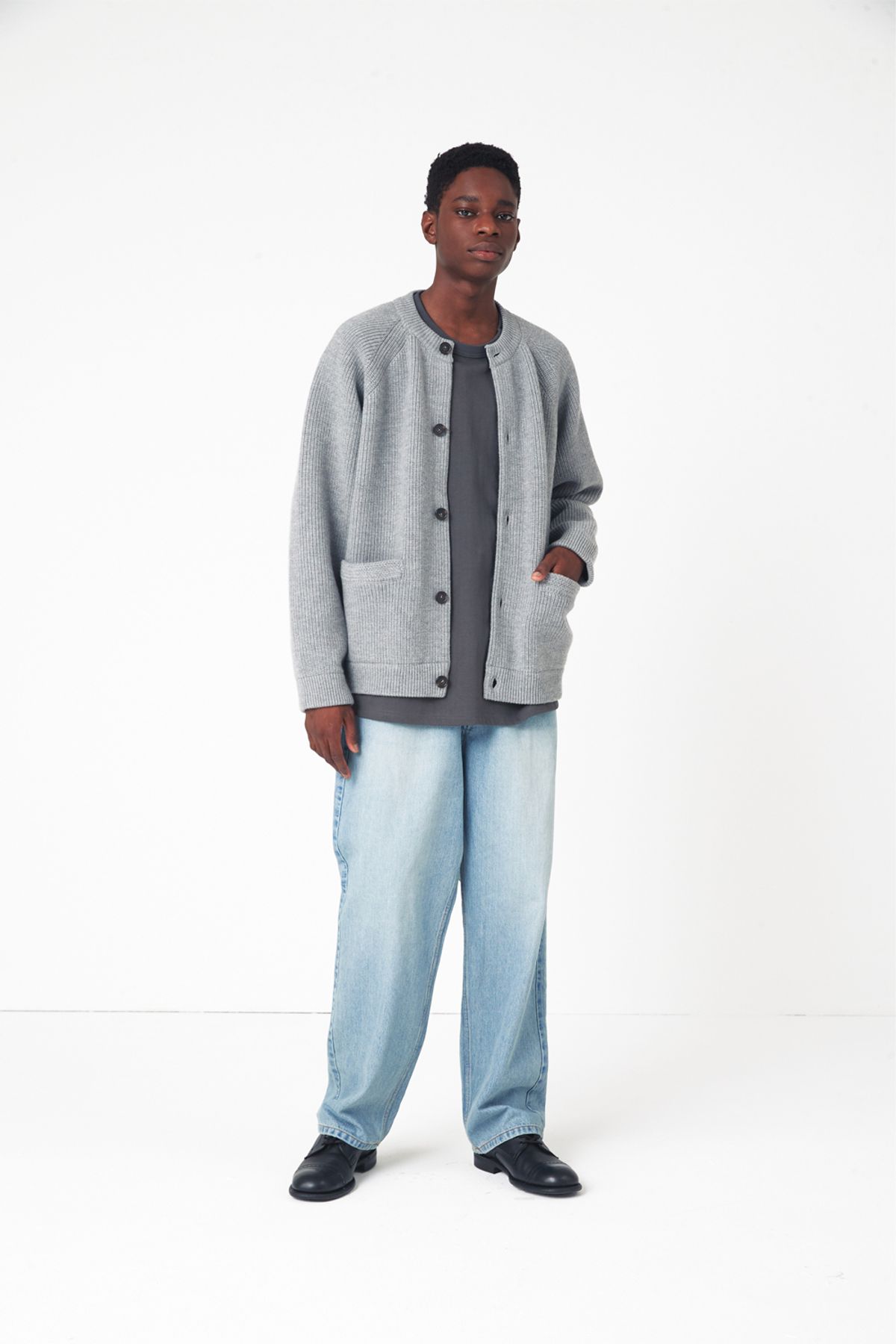 홀리선(HORLISUN) Blueborn Tapered 5 Pocket Denim Pants Light Blue