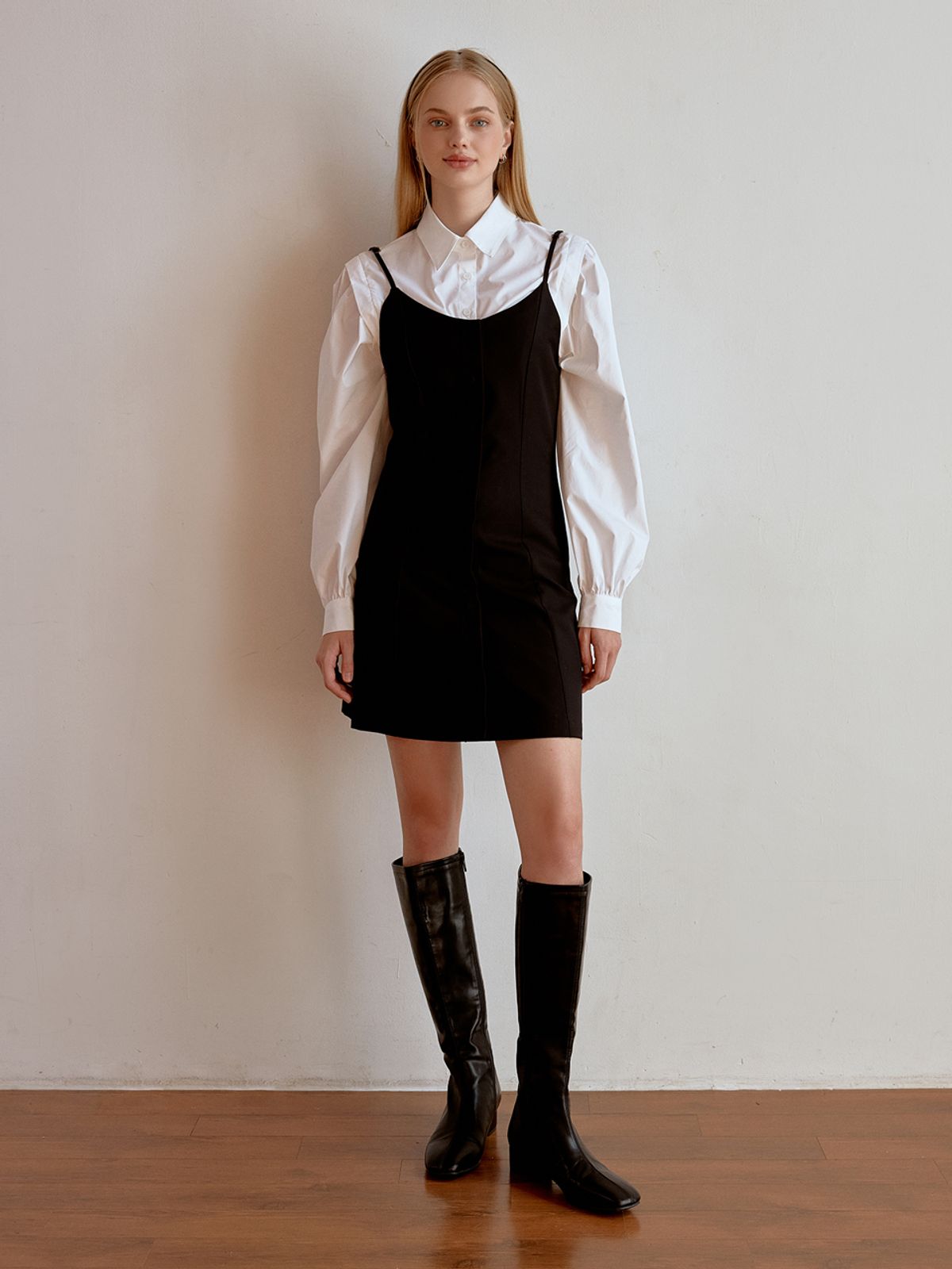 리엘(RE L) Scone mini dress (black)
