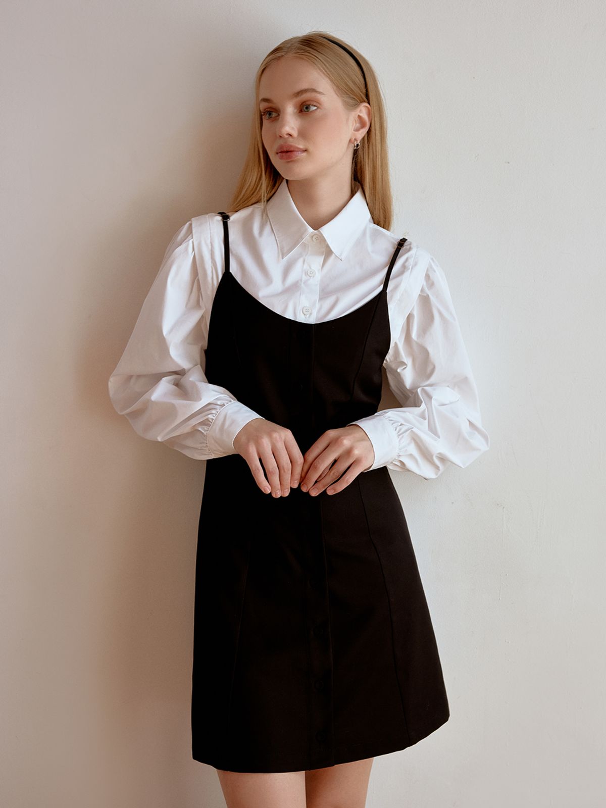 리엘(RE L) Scone mini dress (black)