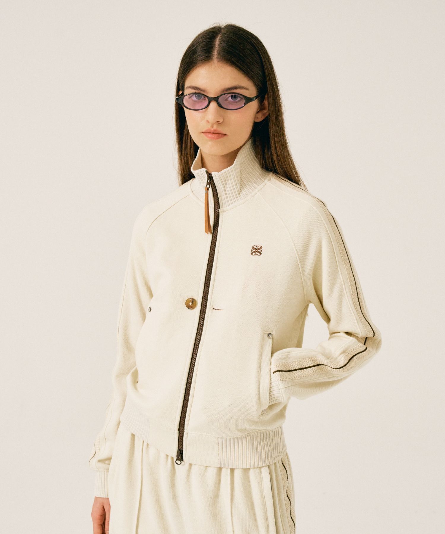 MUSINSA | SATUR Lawton All Day Track Zip-Up Jacket Resort Cream