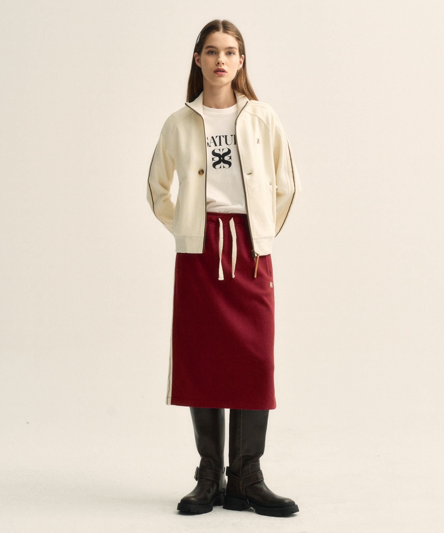 MUSINSA | SATUR Lawton All Day Track Zip-Up Jacket Resort Cream