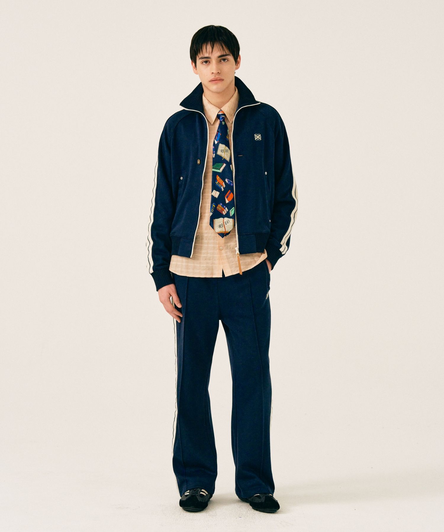 MUSINSA | SATUR Lawton All Day Track Pants Classic Navy