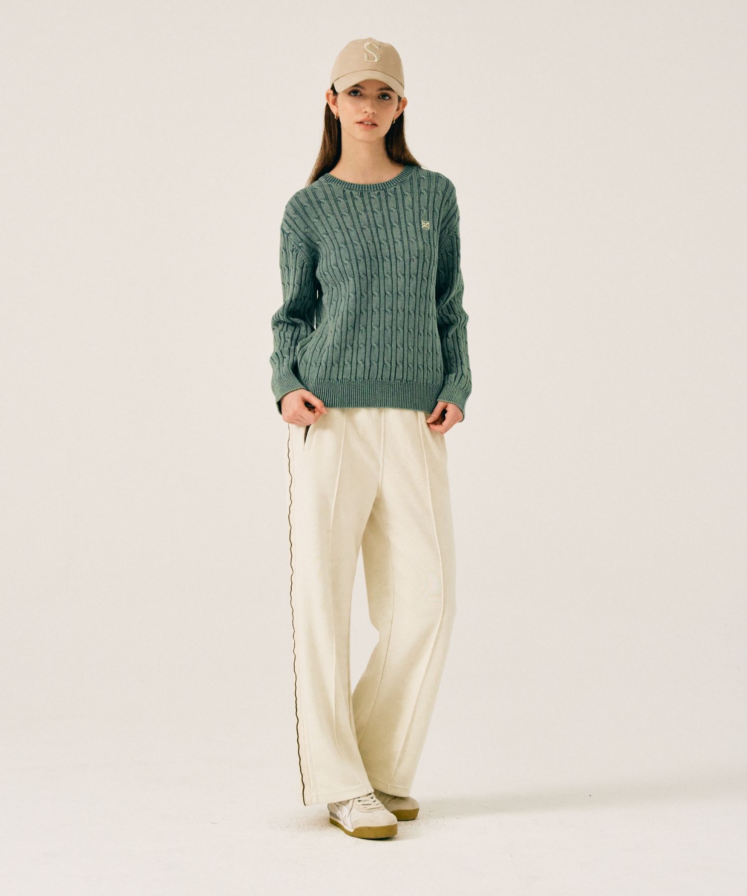 ◆SATUR◆ Lawton All Day Half Track Pants Resort Cream SA242 MUSINSA | SATUR Lawton All Day Track Pants Resort Cream