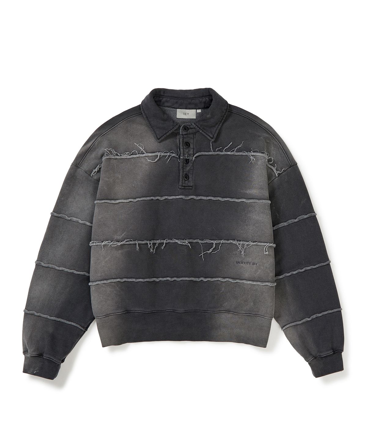 이에이(IEY) CUTTING COLLAR SWEATSHIRT Charcoal