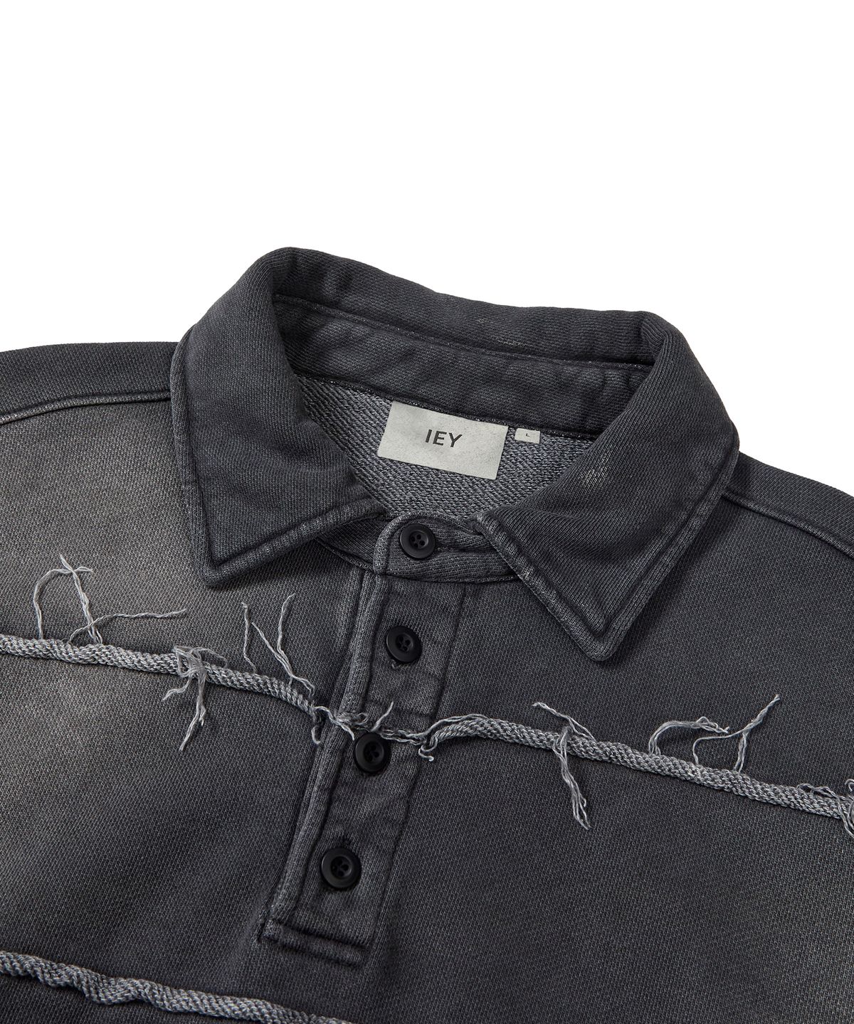 이에이(IEY) CUTTING COLLAR SWEATSHIRT Charcoal