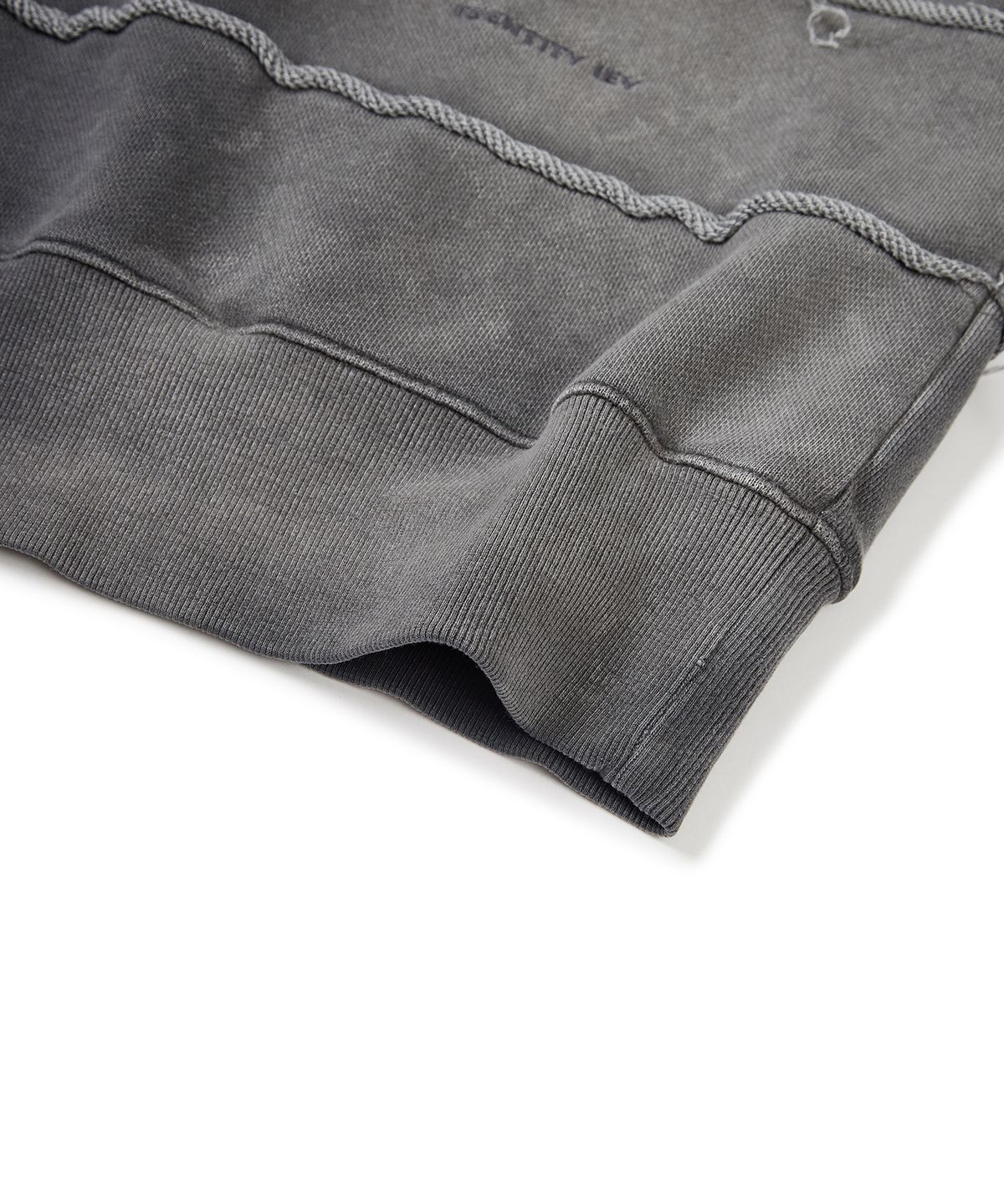 이에이(IEY) CUTTING COLLAR SWEATSHIRT Charcoal