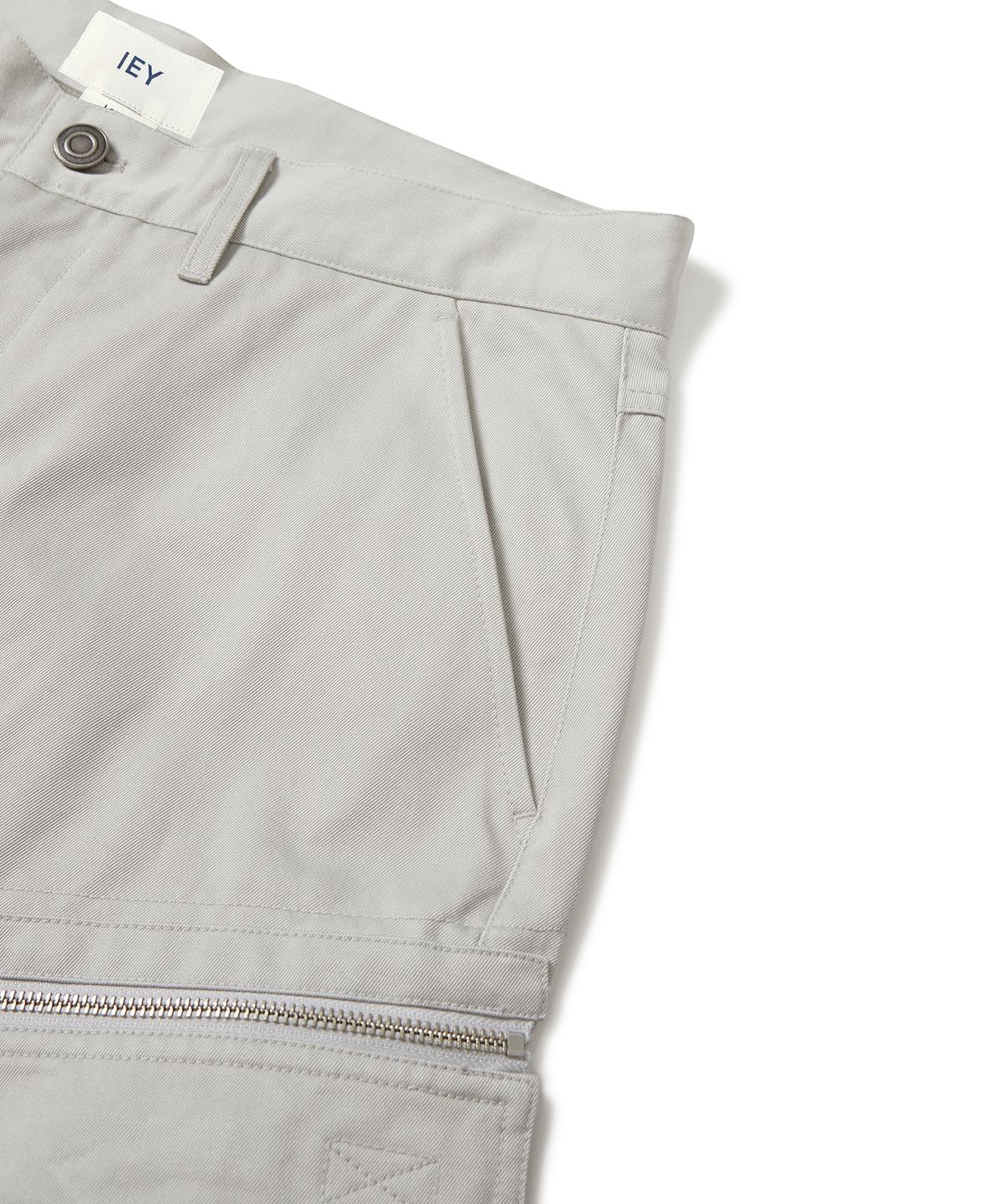 이에이(IEY) TOOL OVER CARGO PANTS Light Grey