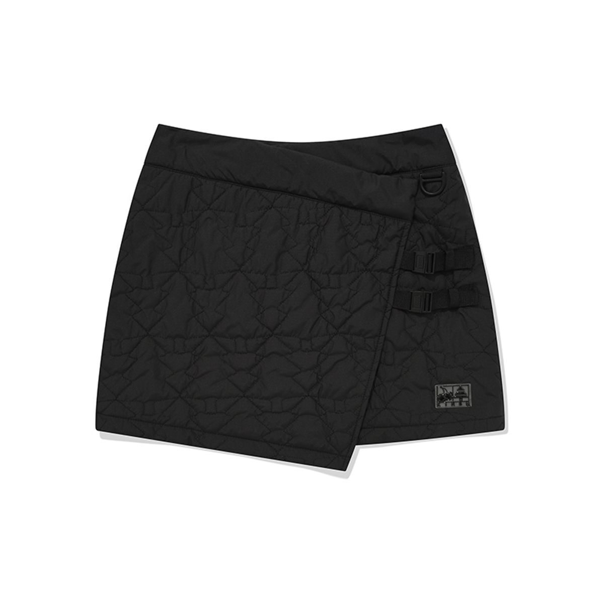 키르시(KIRSH) 패턴 퀼팅 미니 랩스커트 [블랙]