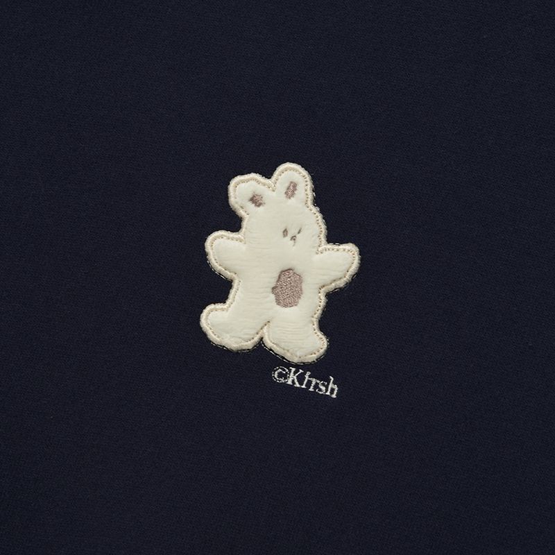 MUSINSA | KIRSH Witty Bunny Waffen Crop Sweatshirt [Navy]