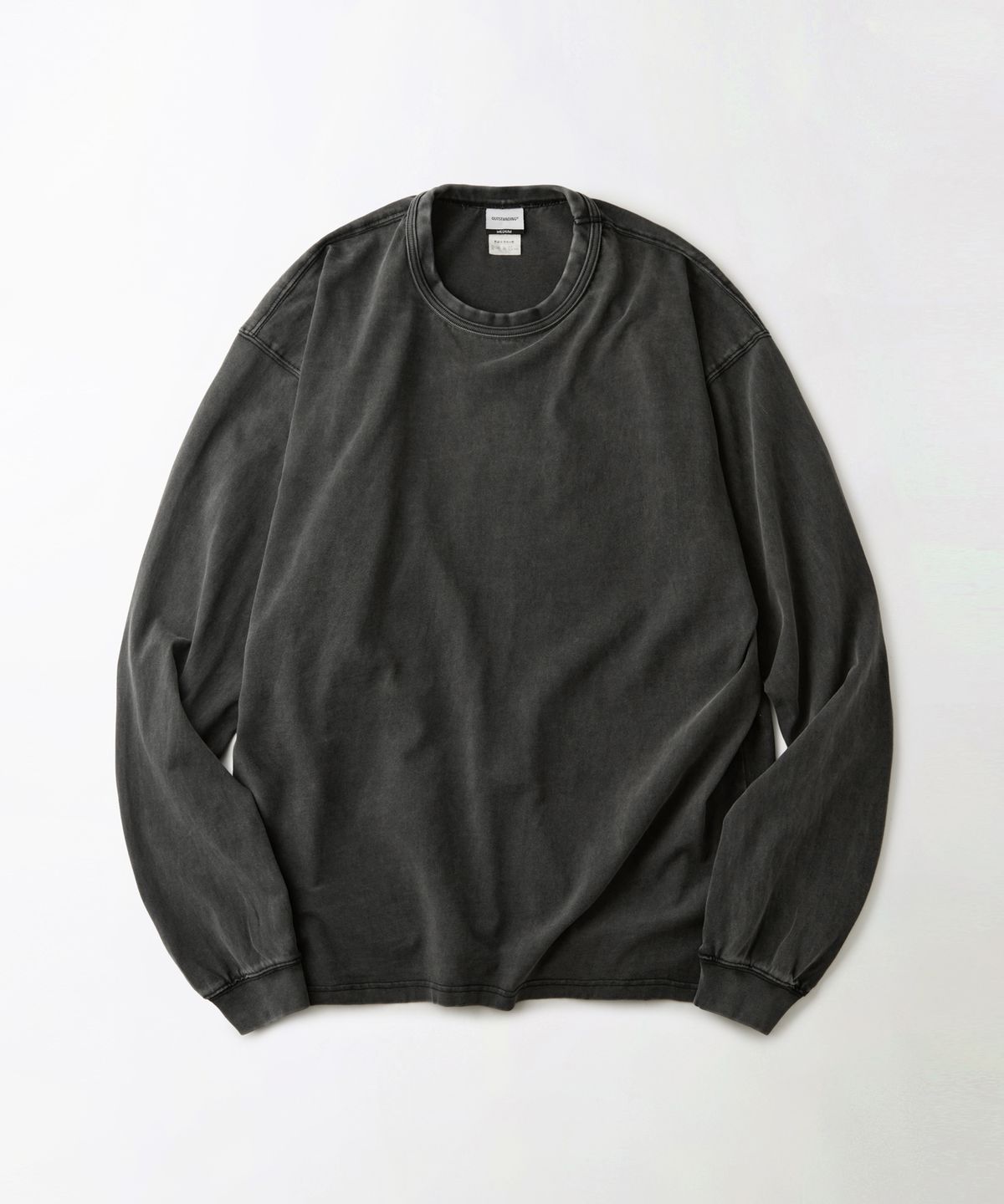 아웃스탠딩(OUTSTANDING) [2PACK] VINTAGE WASHING LONG SLEEVE TEE_VINTAGE OLIVE/VINTAGE CHARCOAL