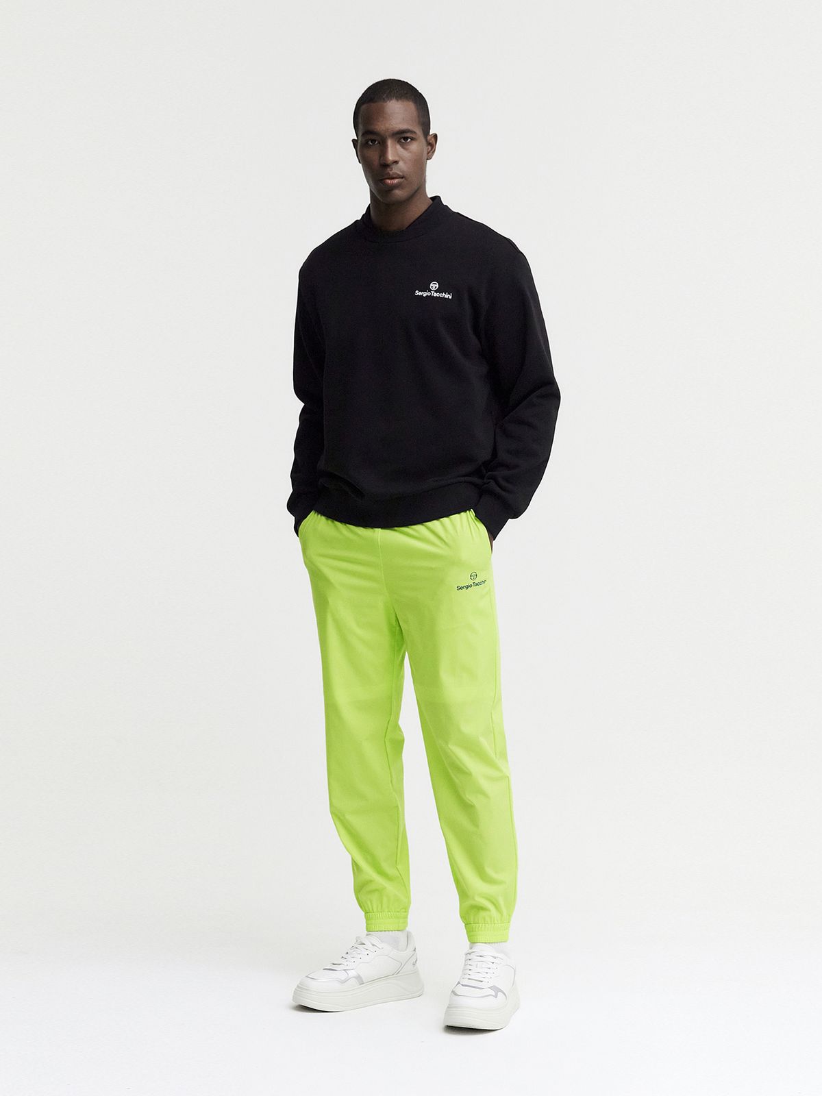 세르지오 타키니(SERGIO TACCHINI) M 에센셜 우븐 조거 팬츠 (Lime)