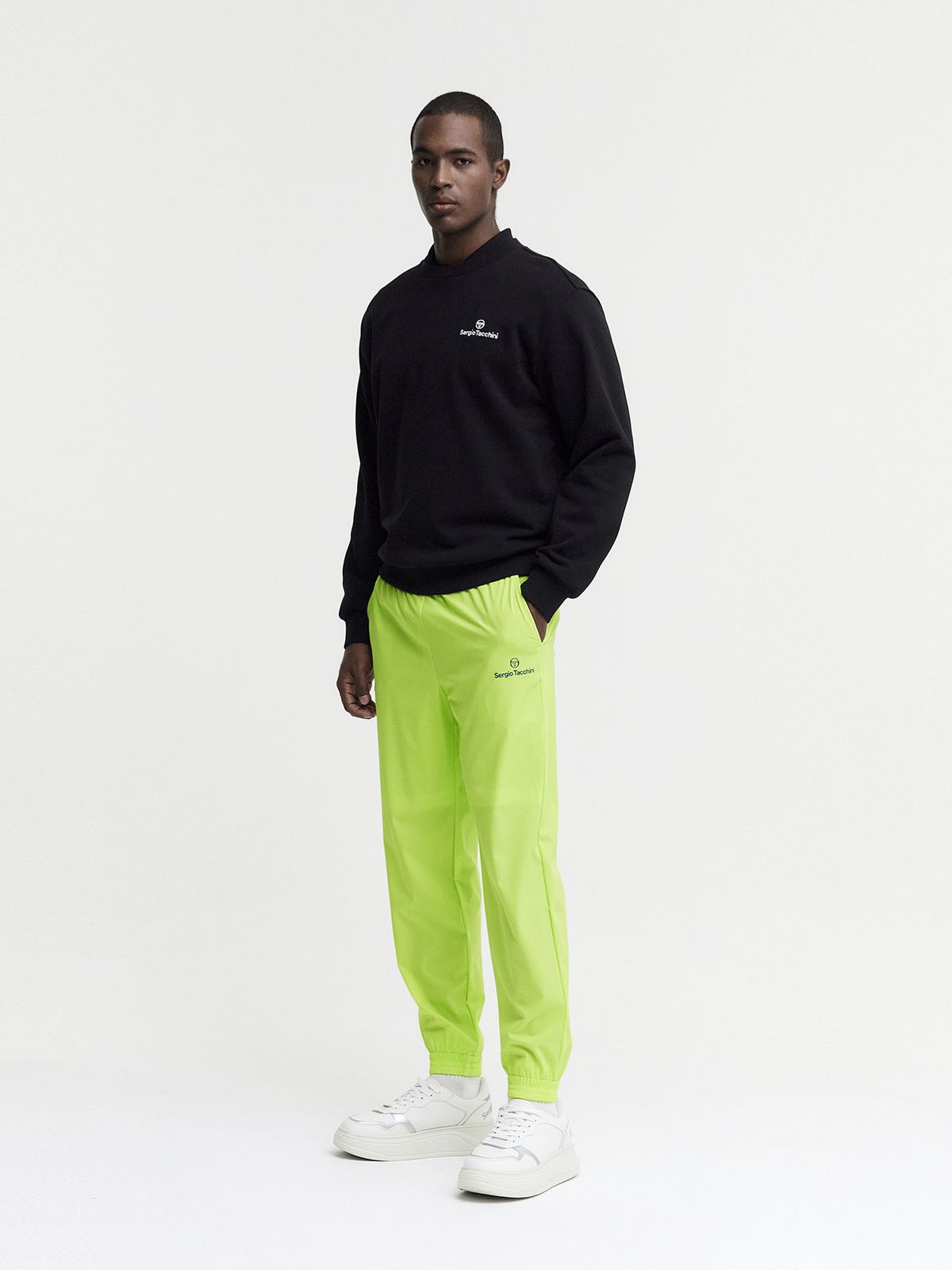 세르지오 타키니(SERGIO TACCHINI) M 에센셜 우븐 조거 팬츠 (Lime)
