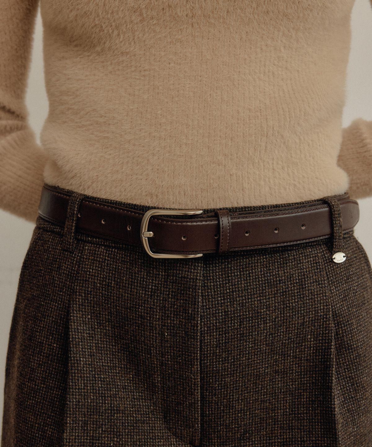 룩캐스트(LOOKAST) 헤리 와이드 레더 벨트 / HERY WIDE LEATHER BELT_2colors