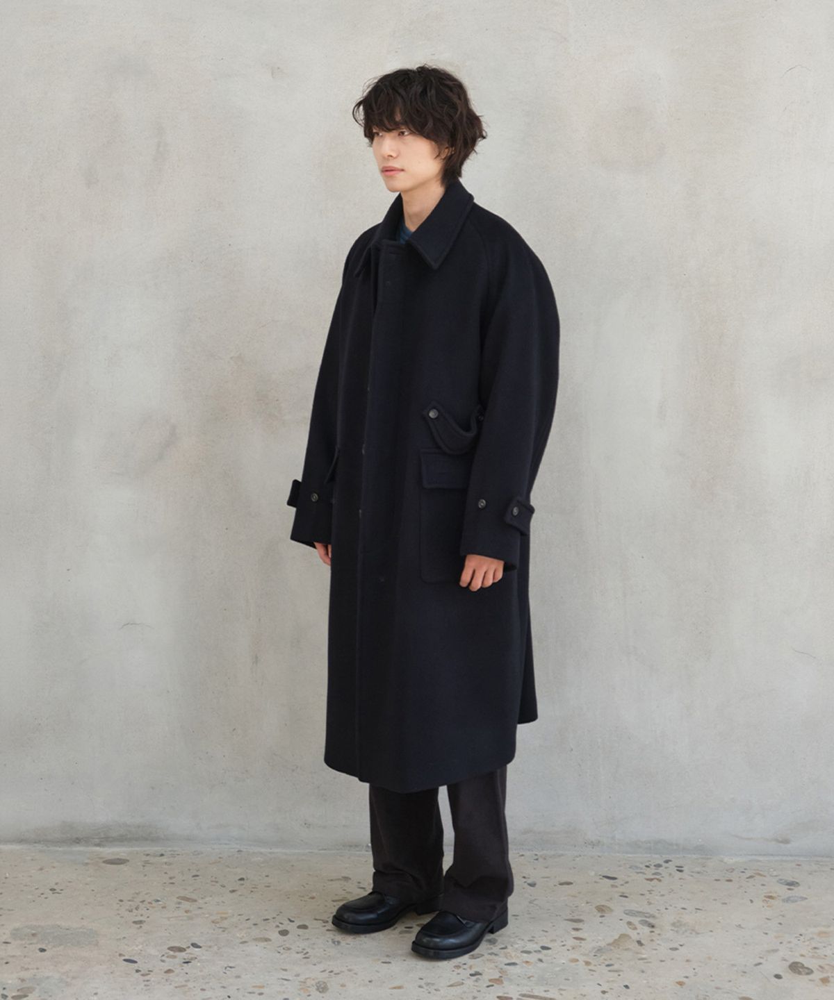 홀리선(HORLISUN) Winterport Wool Coat Dark Navy