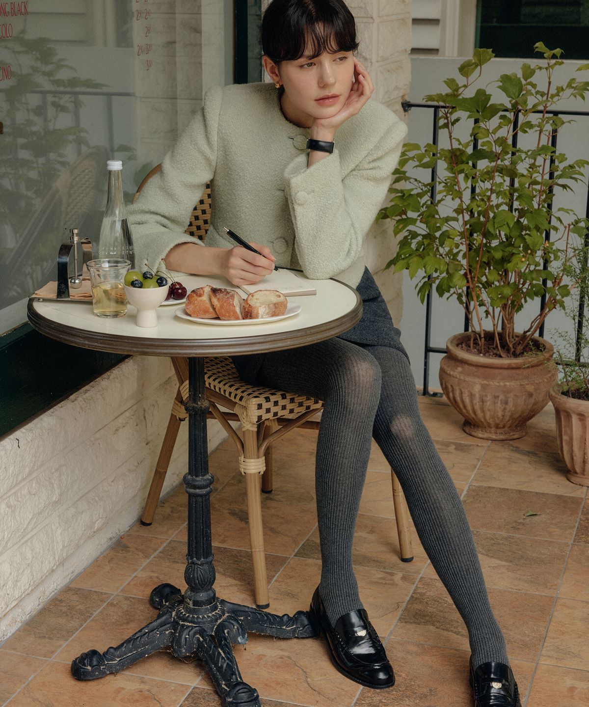 룩캐스트(LOOKAST) 베이직 코튼 타이즈 / BASIC COTTON TIGHTS_2colors