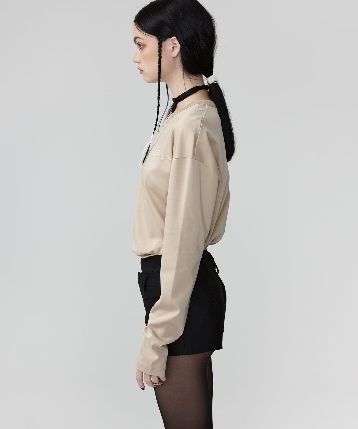 이안조(EAN JO) PREMIUM COTTON LOOSE FIT LONG SLEEVE (BEIGE)