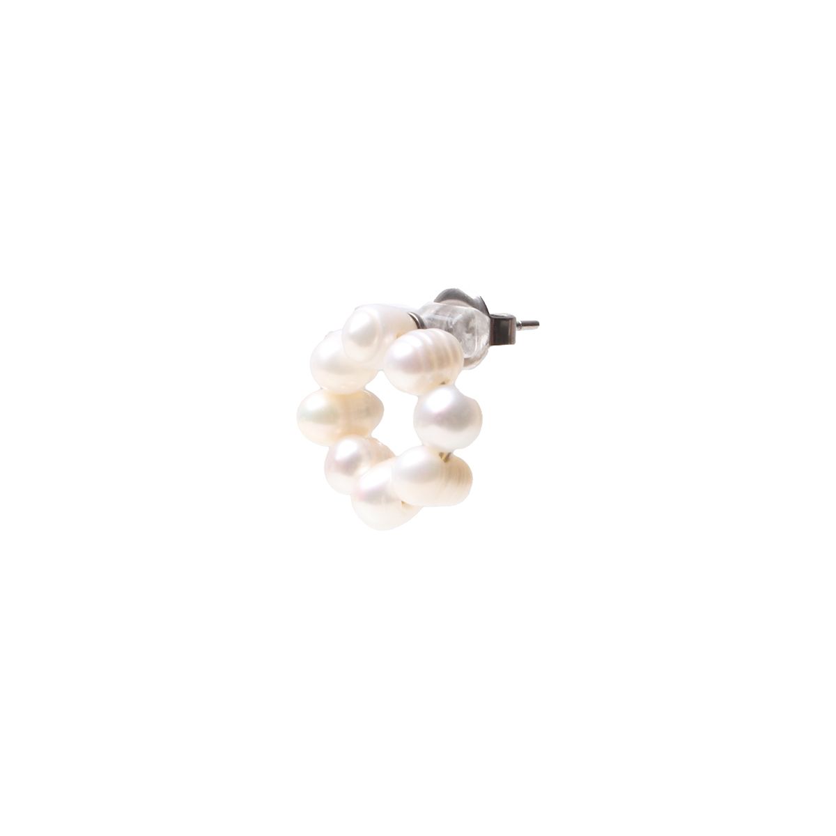 비엔베투(Bien Vetu) 4mm 좁쌀 담수진주 O링 귀걸이