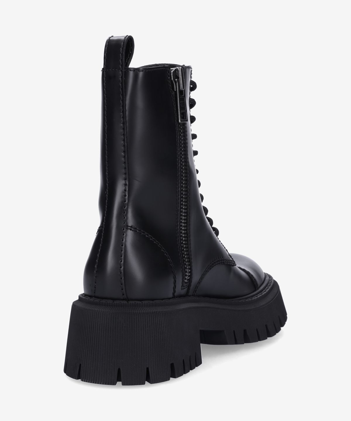 발렌시아가(BALENCIAGA) 트랙터 레이스업 지퍼 부츠 - 블랙 / 617420WA8E91000